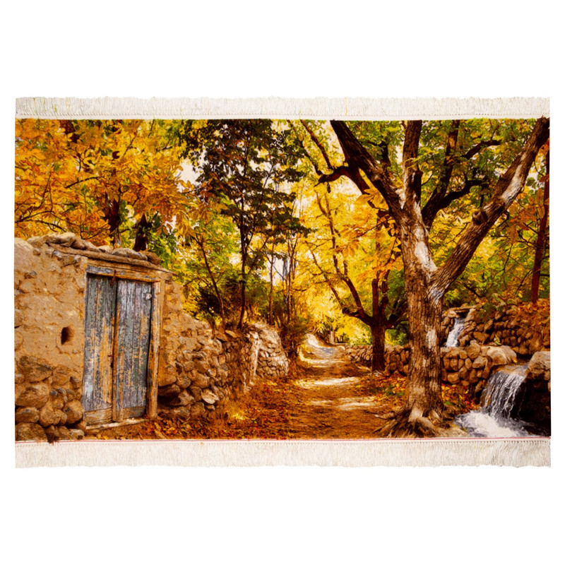 فرش دستباف دیوارکوب سی پرشیا مدل منظره کوچه باغ پاییزی کد 902792