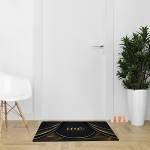 پادری مدل سه لایه رویه مخمل طرح سرویس بهداشتی کد S409 سایز 75x45 سانتی متر
