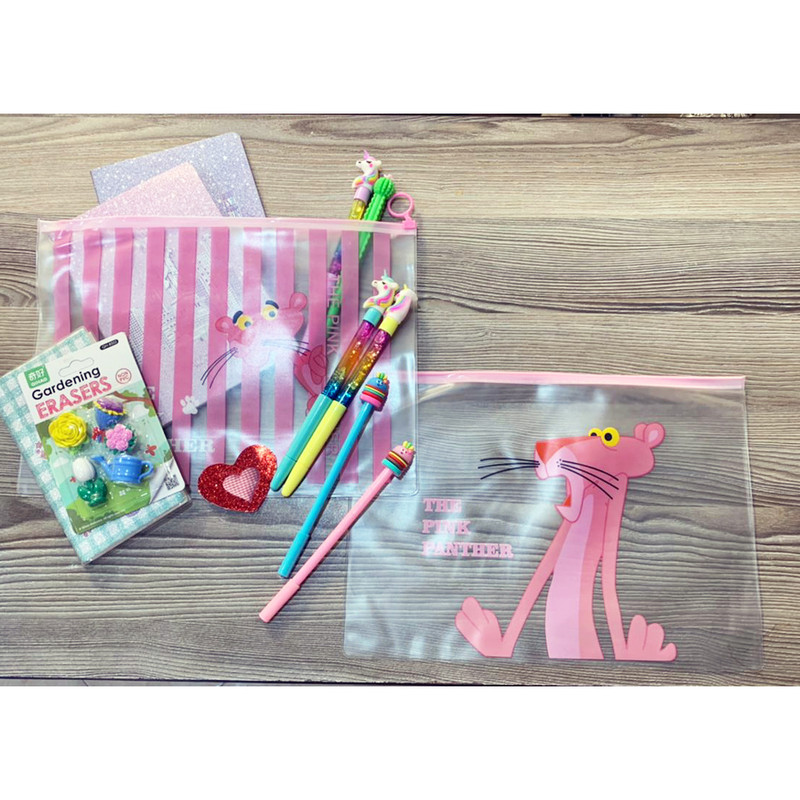 پوشه مدل کاور زیپ دار پلنگ صورتی panther wow کد A4