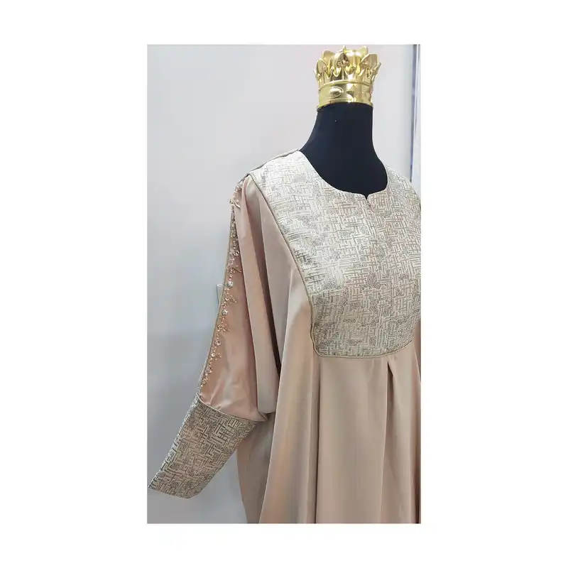 مانتو زنانه مدل عبایی مجلسی طرح جواهردوزی ساغر