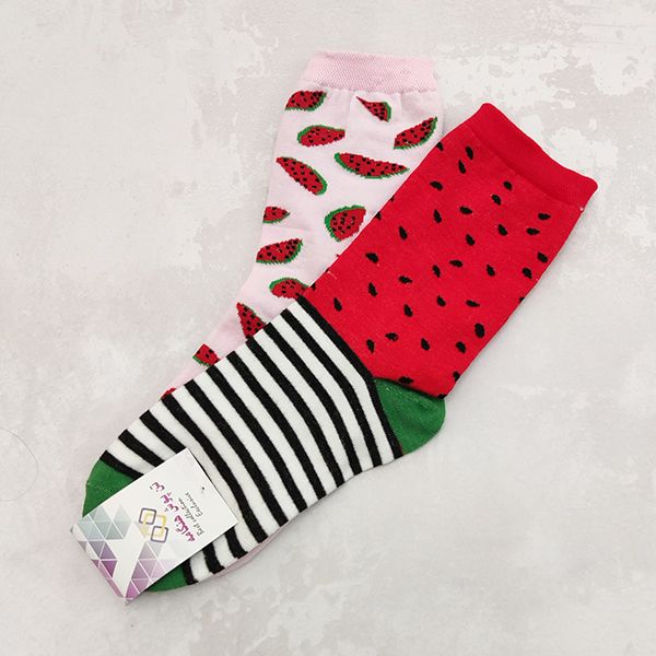 جوراب ساق بلند زنانه تن پوش هنگامه مدل هندوانه تا به تا کد RR10 -  - 2