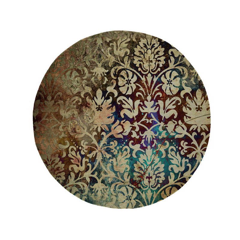 پادری مدل دایره طرح کلاسیک کد 5864 سایز 90 × 90 سانتی متر