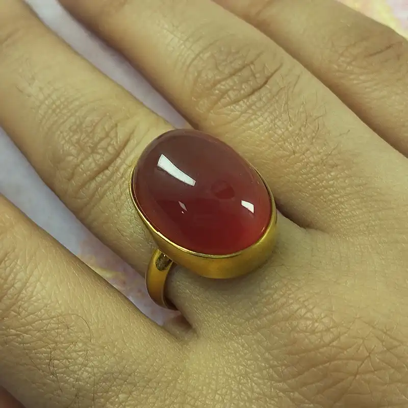 انگشتر نقره زنانه سلین کالا مدل عقیق سرخ کد 167