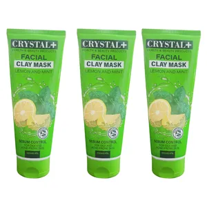 ماسک صورت کریستال مدل خاک رس و لیمو و نعنا حجم 250 میلی لیتر مجموعه سه عددی