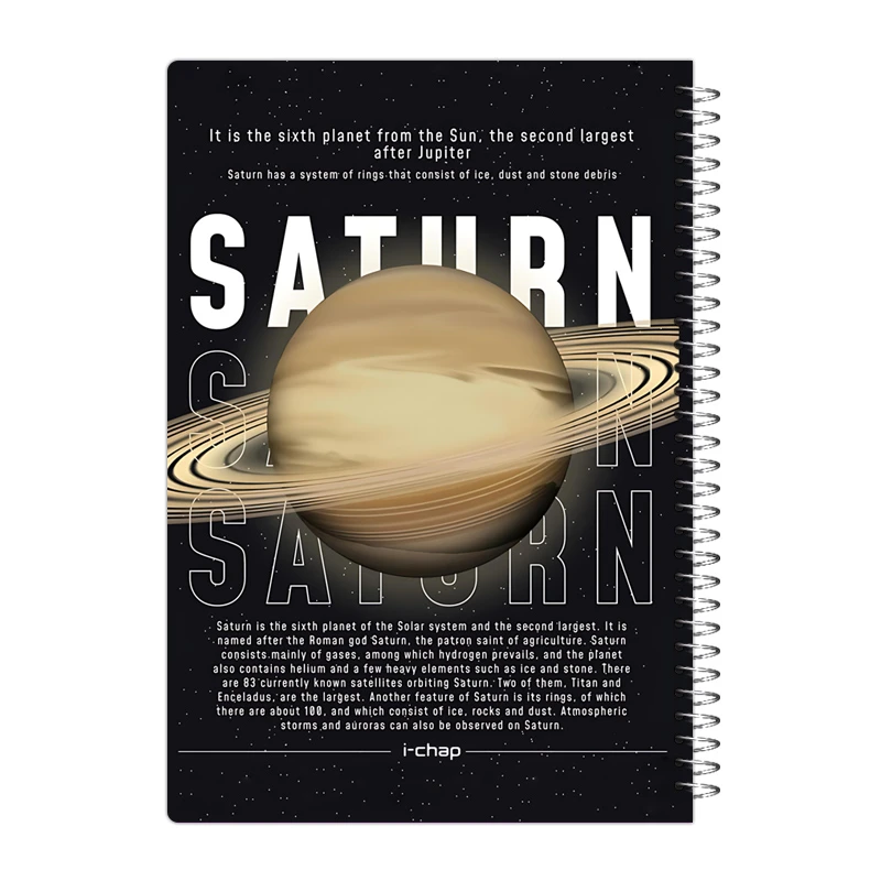 دفتر مشق 80 برگ آی چاپ مدل سیاره زحل کد 109