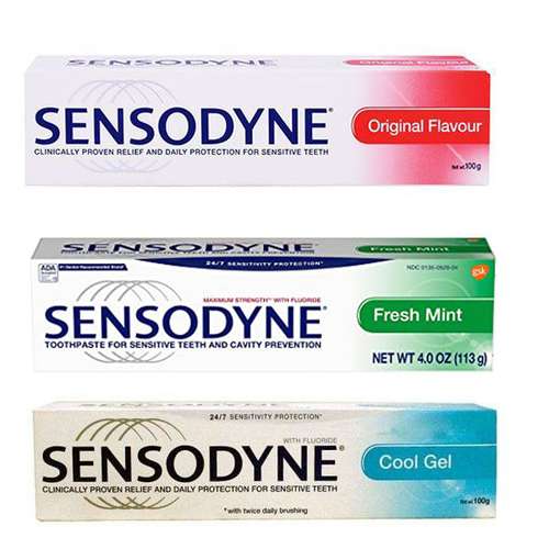 خمیر دندان سنسوداین مدل original & cool Gel وزن 100 گرم مجموعه 2 عددی به همراه خمیر دندان مدل Fresh وزن 113 گرم