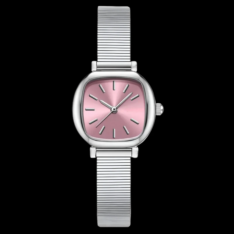 ساعت مچی عقربه‌ای کوارتز زنانه مدل مینیمال لوکس بند کرکره ای کد ۱