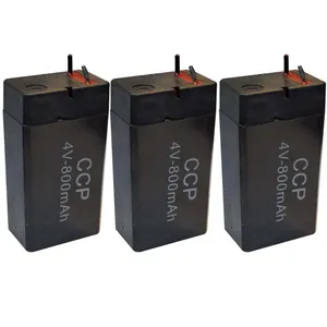 باتری سیلد اسید 4 ولت سی سی پی مدل 4V-800mah ظرفیت  800 میلی آمپر ساعت بسته سه عددی