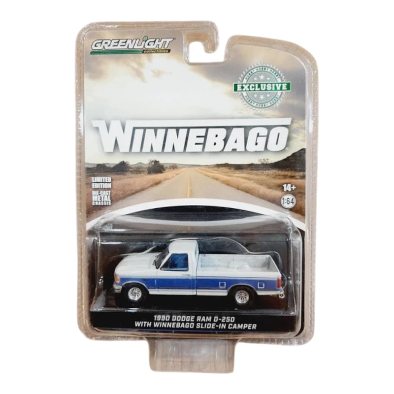 ماکت ماشین گرین‌لایت مدل 1990 Dodge Ram D 250 With Winnebago Slide in Camper
