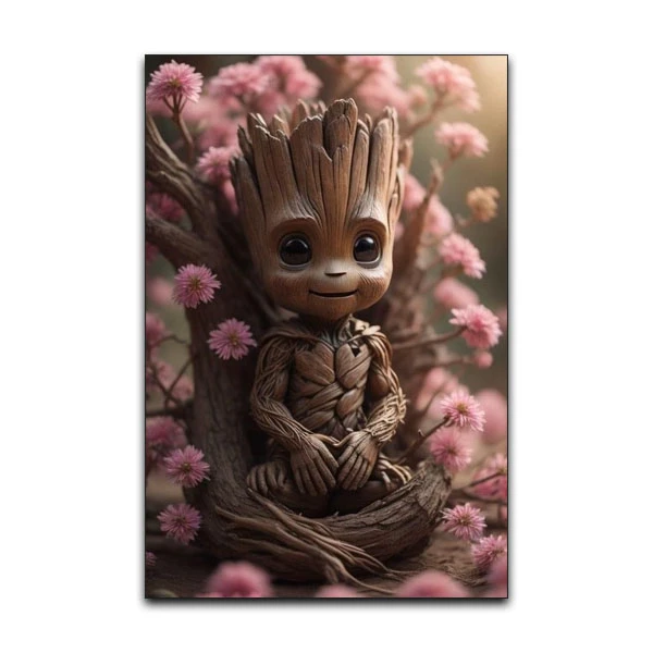 تابلو شاسی گوفی مدل اونجرز طرح گروت کد Groot PNK527