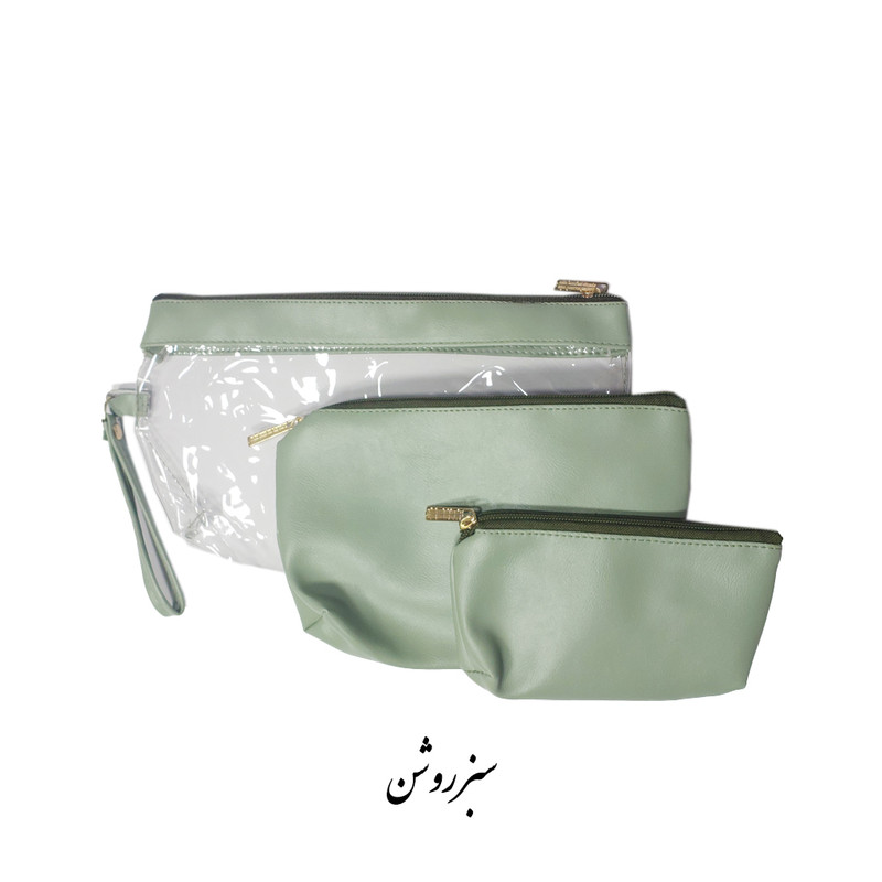 کیف لوازم آرایش زنانه مدل 1003 مجموعه 3 عددی