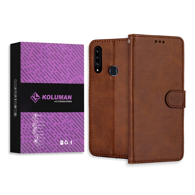  کیف کلاسوری کلومن مدل CALF SKIN مناسب برای گوشی موبایل سامسونگ GALAXY A20S 