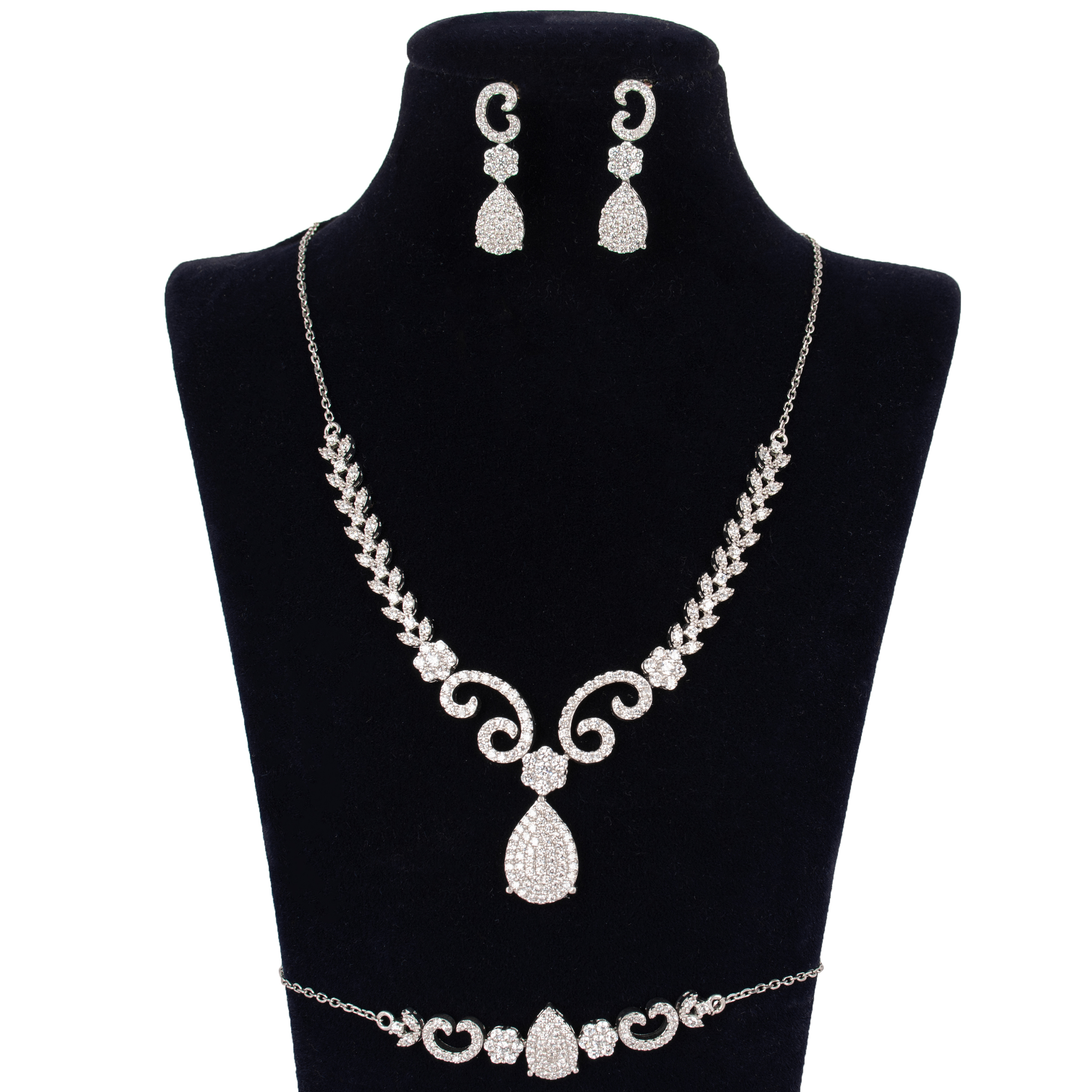 نیم ست نقره زنانه کد 2418