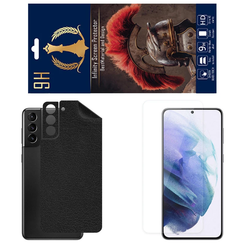 برچسب پوششی اینفینیتی مدل CH مناسب برای گوشی موبایل سامسونگ Galaxy S21 به همراه محافظ صفحه نمایش 