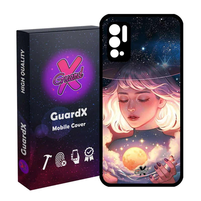 کاور گارد ایکس طرح Girl مدل Glass10059 مناسب برای گوشی موبایل شیائومی Redmi Note 10 5G / Poco M3 Pro
