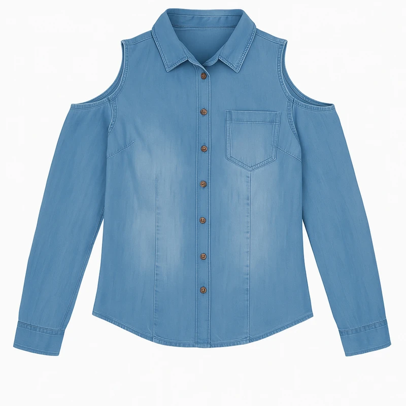 شومیز آستین بلند یقه برگردان زنانه کد 7885