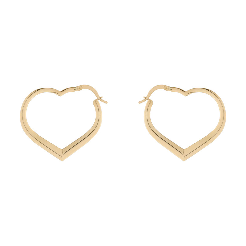 گوشواره طلا 18 عیار زنانه تاج مدل G301 قلب - 2