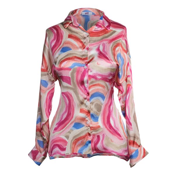 شومیز آستین بلند یقه برگردان زنانه مدل دلبر