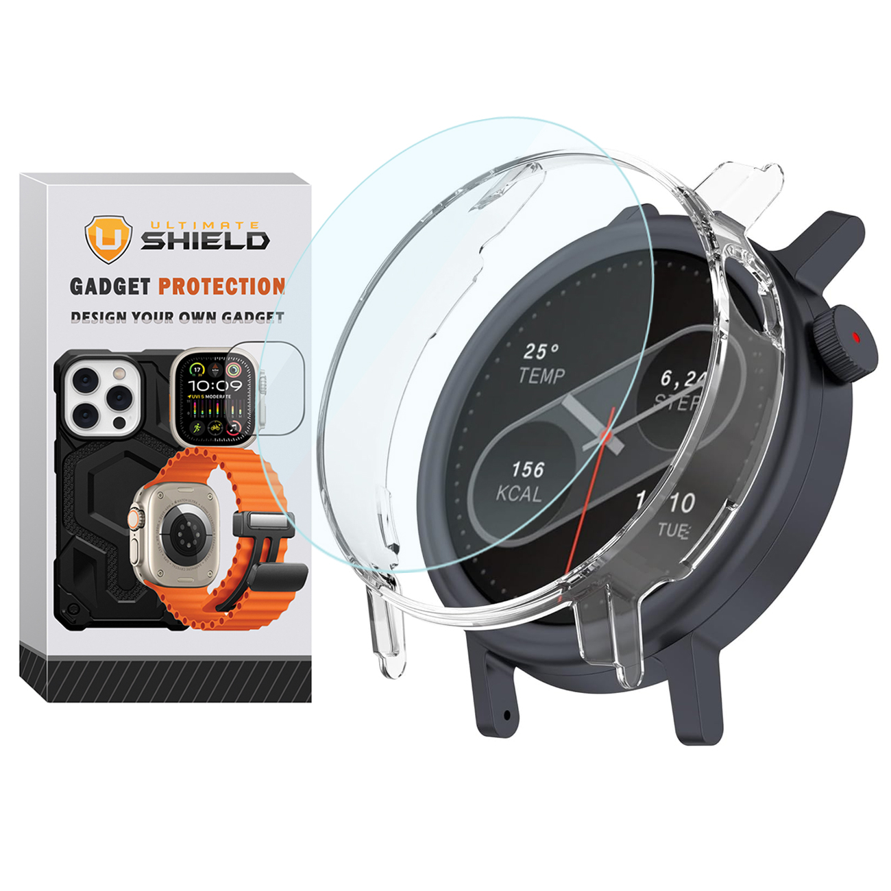 کاور آلتیمیت شیلد مدل pc bumper مناسب برای ساعت هوشمند ناتینگ cmf watch 2 pro به همراه محافظ صفحه نمایش