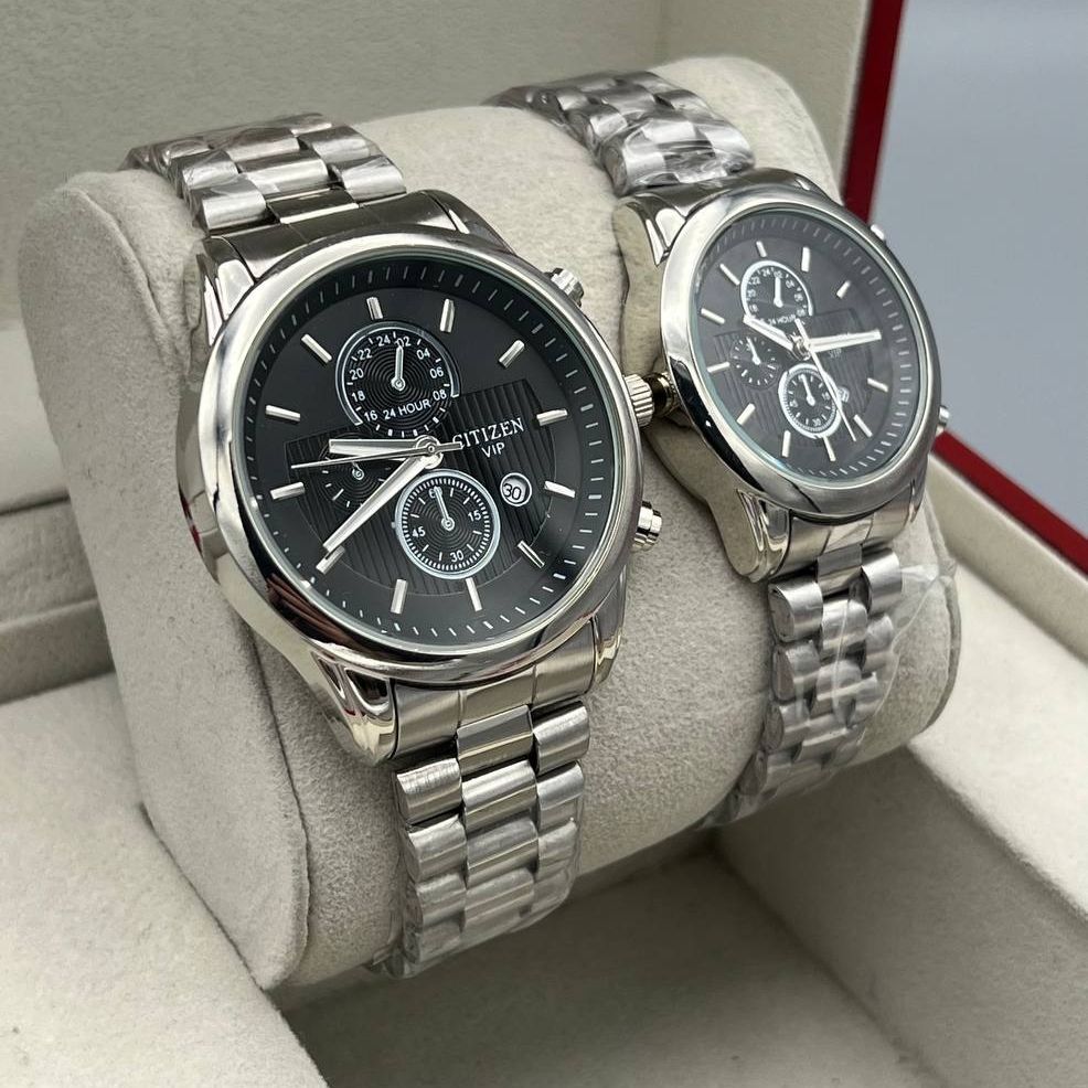 ست ساعت مچی عقربه ای زنانه و مردانه مدل Cit01 -  - 6