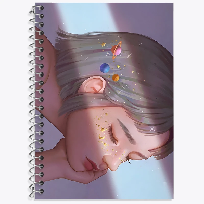 دفتر زبان 50 برگ خندالو مدل دو خط طرح دخترانه کد N3132