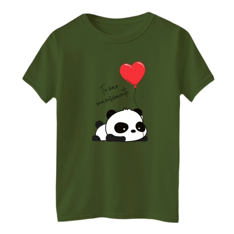 تی‌شرت لانگ آستین کوتاه بچگانه مدل پاندا بادکنکی