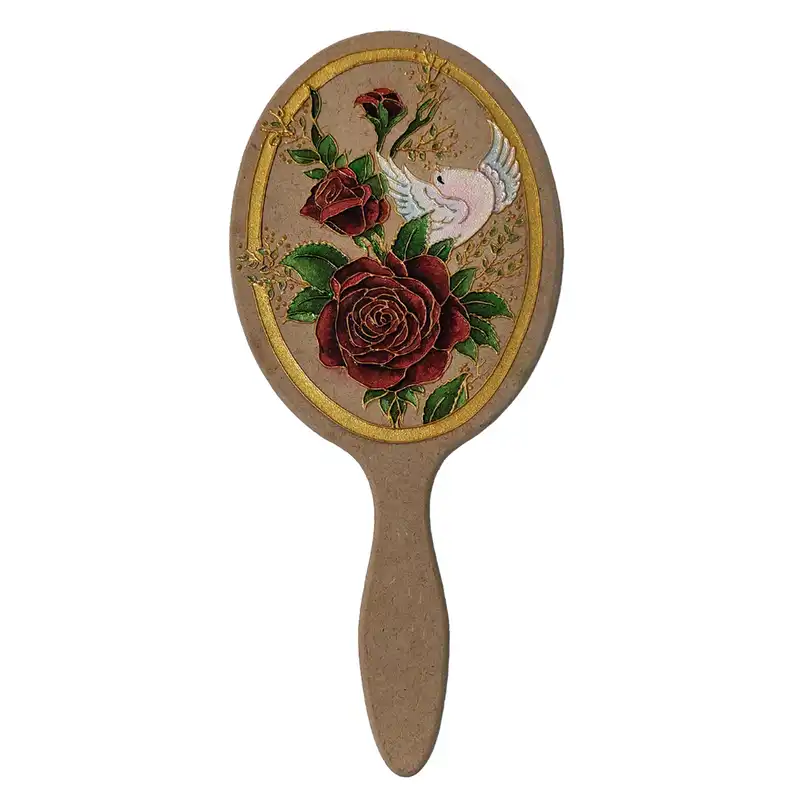 آینه آرایشی مدل گل و مرغ