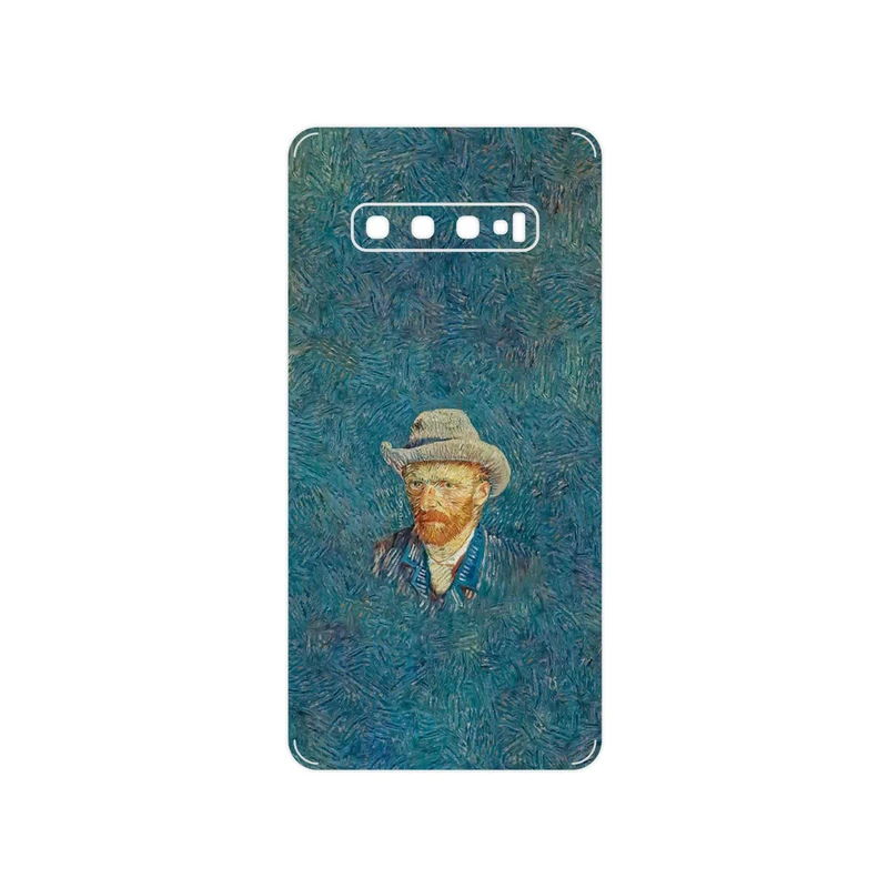 برچسب پوششی ماهوت مدل Self portrait with a gray felt hat مناسب برای گوشی موبایل سامسونگ Galaxy S10 Plus