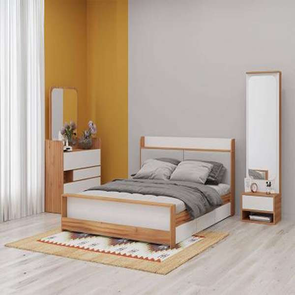 سرویس تخت خواب مدل رابین دو نفره شش تکه سرویس تخت خواب مدل رابین دو نفره شش تکه