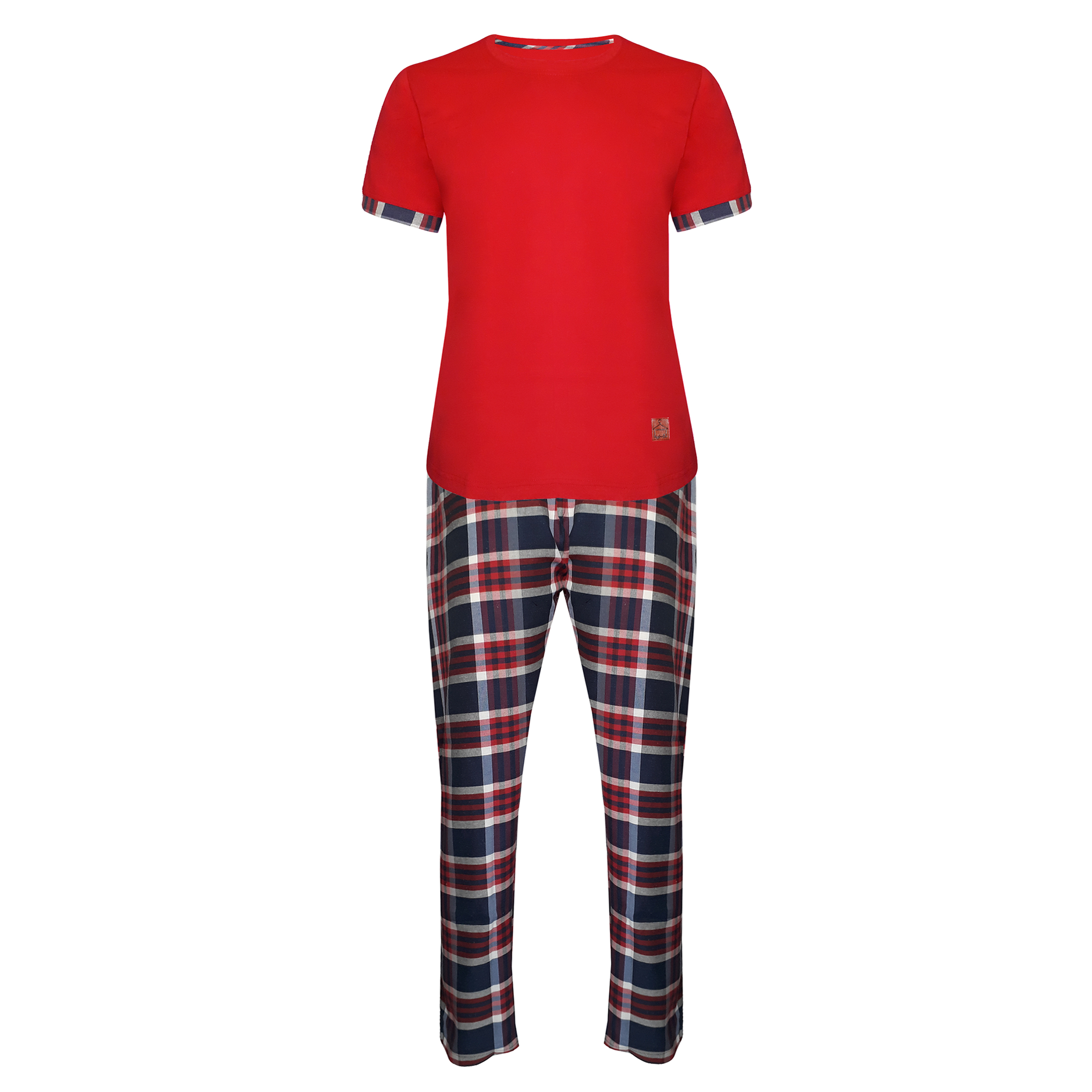 ست تی شرت و شلوار مردانه لباس خونه مدل طه 000412 کد 5814626 رنگ قرمز