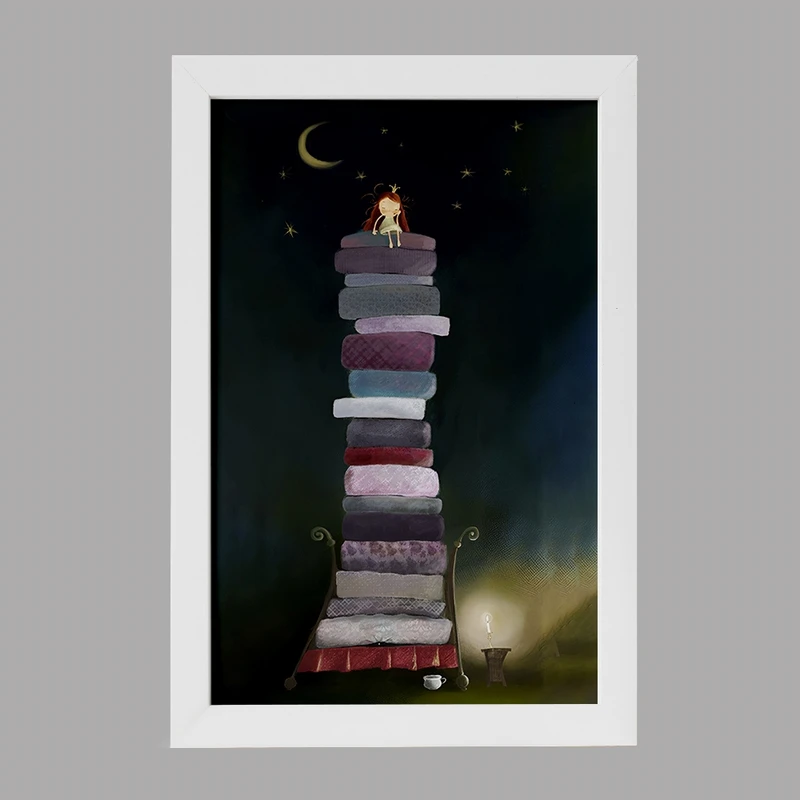 تابلو خندالو مدل دختر و خواب کد F8199