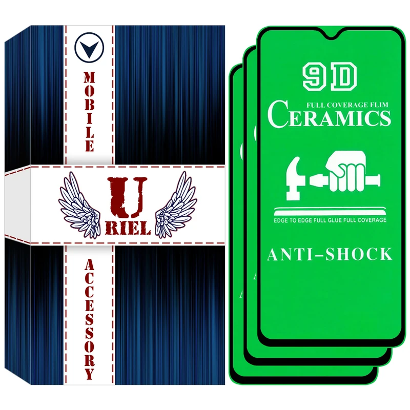 محافظ صفحه نمایش سرامیکی یوریل مدل UCR-S مناسب برای گوشی موبایل شیائومی Redmi 12C بسته سه عددی