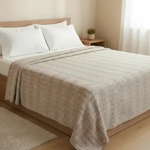 روتختی دو نفره مادام کوکو مدل Eloi Bej سایز 230x200 سانتی‌متر