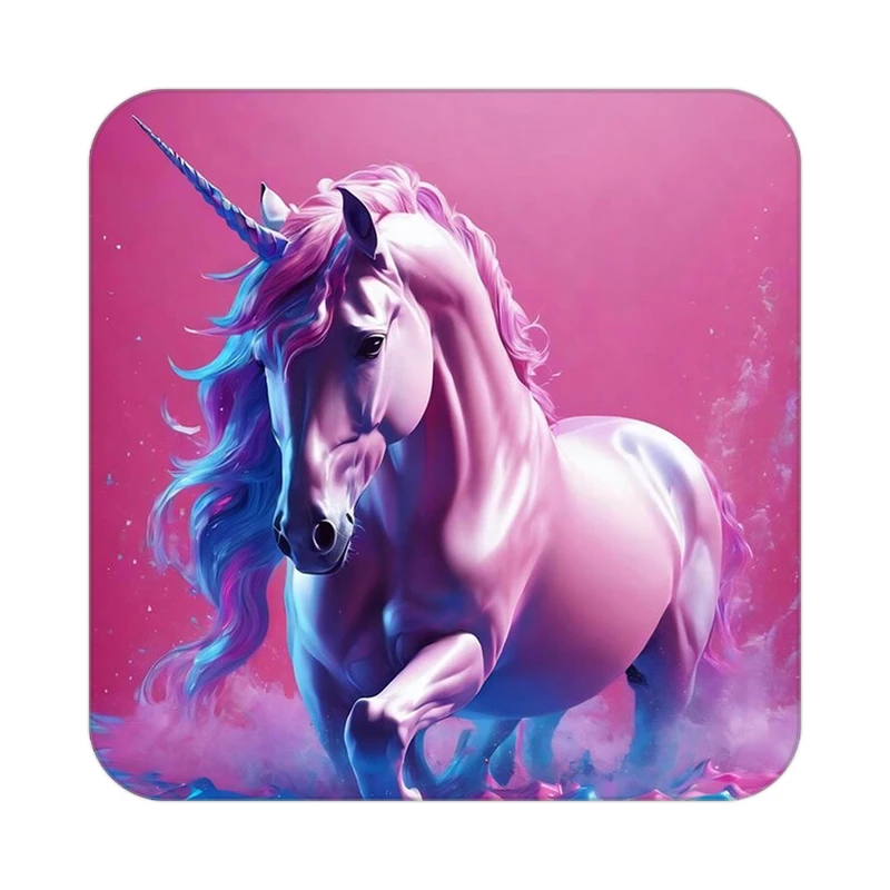 زیر لیوانی کاکتی طرح اسب تک شاخ و یونیکورن مدل mp32681