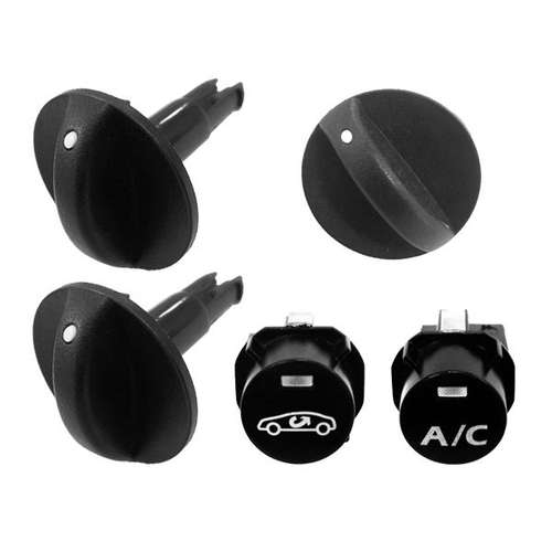 کلید کولر و تهویه خودرو قطعه سازان کبیر مدل KEY-ARISAN-360 مناسب برای وانت آریسان مجموعه 5 عددی