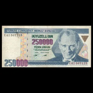 اسکناس تزئینی طرح کشور ترکیه مدل 250.000 لیر