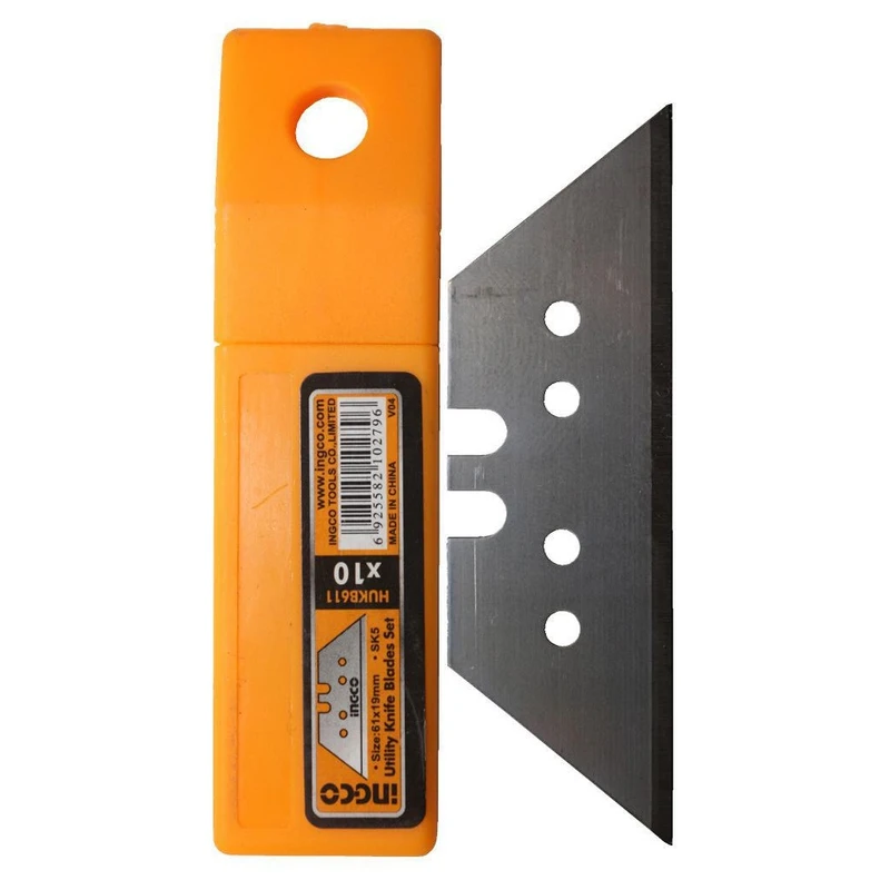 تیغ کاتر ذوزنقه ای اینکو مدل HUKB-611  مجموعه 10 عددی