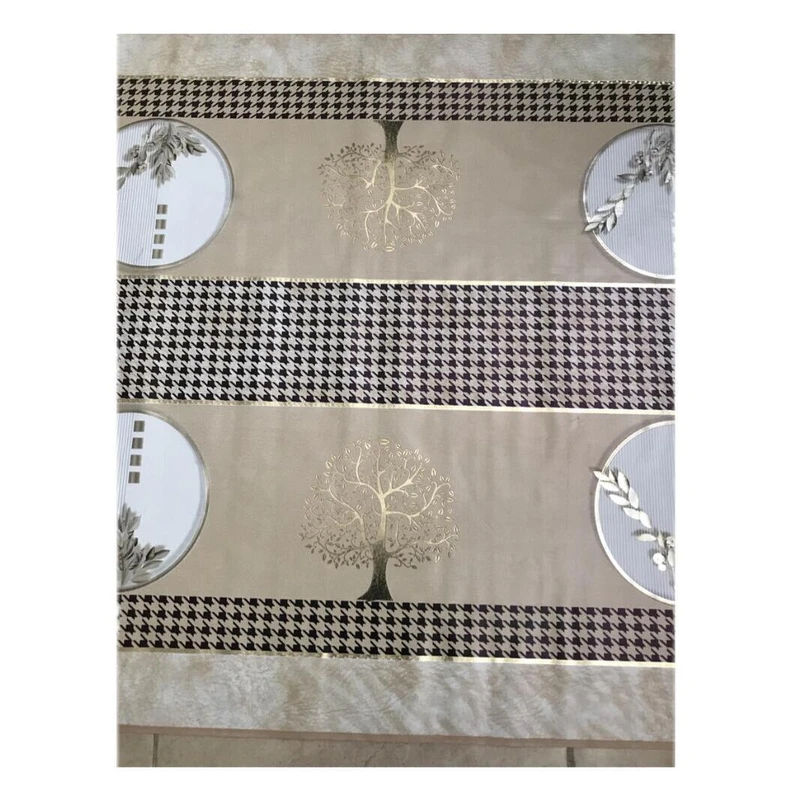 سفره 3 نفره مدل لوتوس پشت نخی کد 06 سایز 100×80 سانتی متر