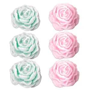 شمع دست‌ساز بدون‌بو مدل آلاله زمان اتمام 3 ساعت بسته 6 عددی 