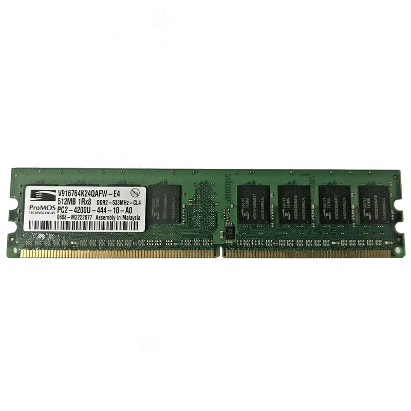 رم دسکتاپ DDR2 تک کاناله 533 مگاهرتز CL4 پروموس مدل PC2-4200U ظرفیت 512 مگابایت