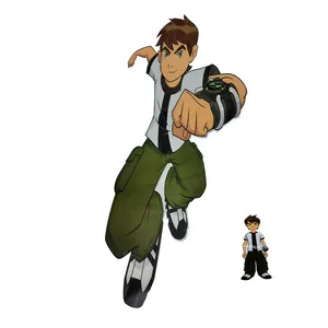 استیکر دیواری کودک طرح بن تن کد TT111 مجموعه 2 عددی