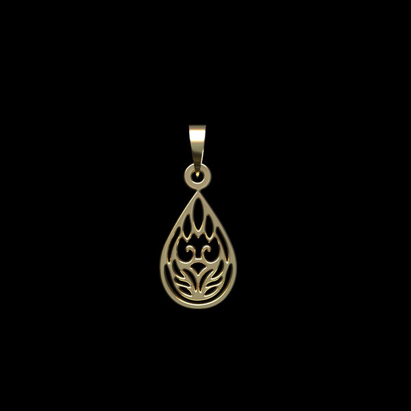 آویز گردنبند طلا 18 عیار زنانه مدوپد مدل هندسی کد PA1-14290