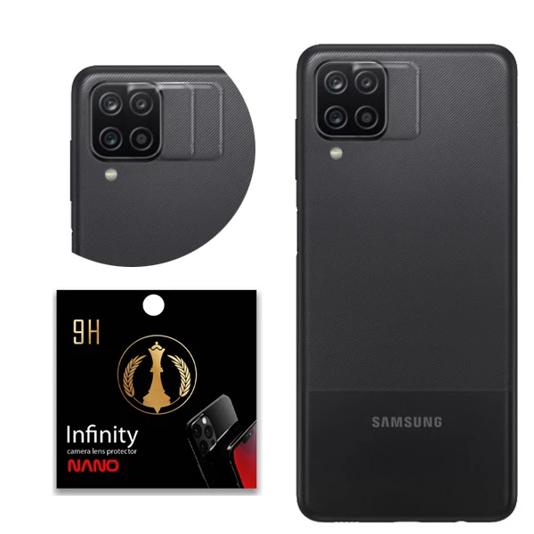 محافظ لنز دوربین اینفینیتی نانو مدل GHZ12 مناسب برای گوشی موبایل سامسونگ Galaxy A12 بسته دو عددی