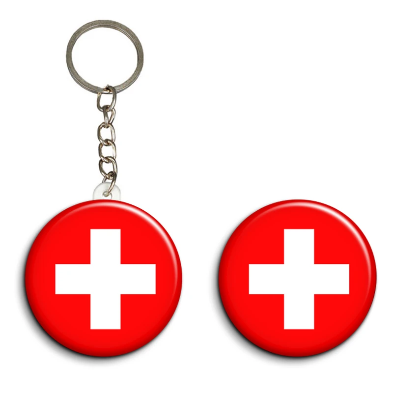 پیکسل مدل پرچم سوئیس کد Switzerland به همراه جاکلیدی