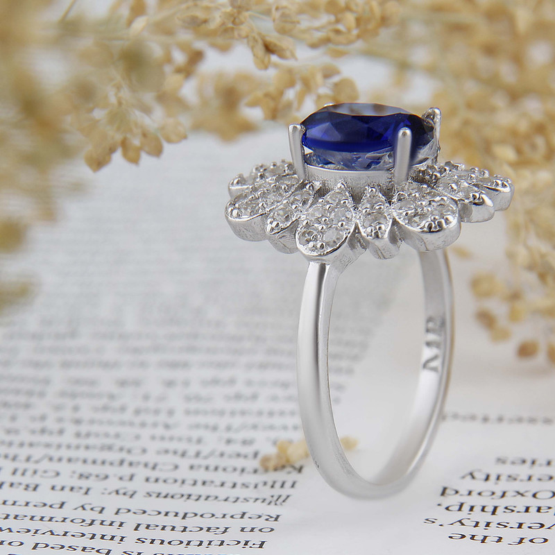 انگشتر نقره زنانه بازرگانی میلادی مدل سنگ کوارتز نگین برلیان بدون ریزش آبکاری رادیوم کد AWR_1571