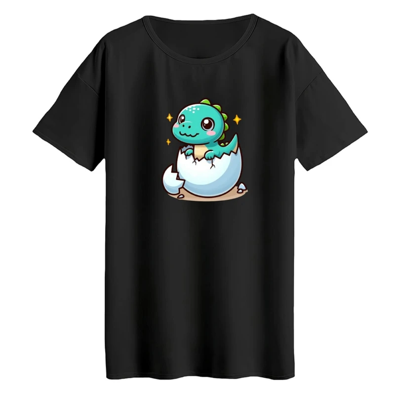 تی‌شرت لانگ آستین کوتاه زنانه مدل دایناسور کد05