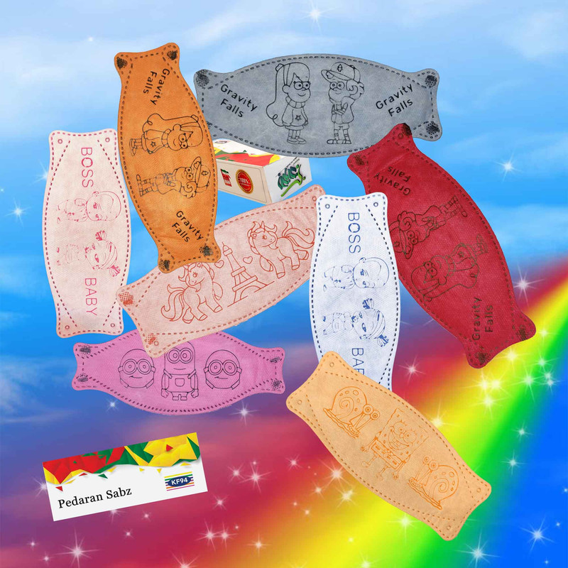 ماسک تنفسی کودک پدران سبز مدل سه بعدی بسته 10 عددی ماسک تنفسی کودک پدران سبز مدل سه بعدی بسته 10 عددی