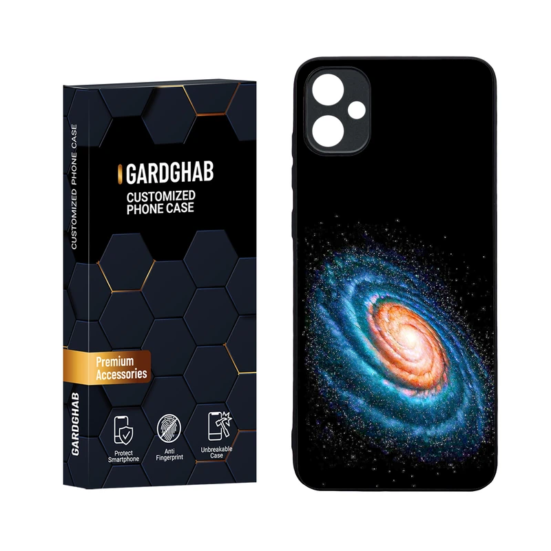 کاور گارد قاب مدل دورژله ای پشت گلس کهکشان مناسب برای گوشی موبایل سامسونگ Galaxy A05