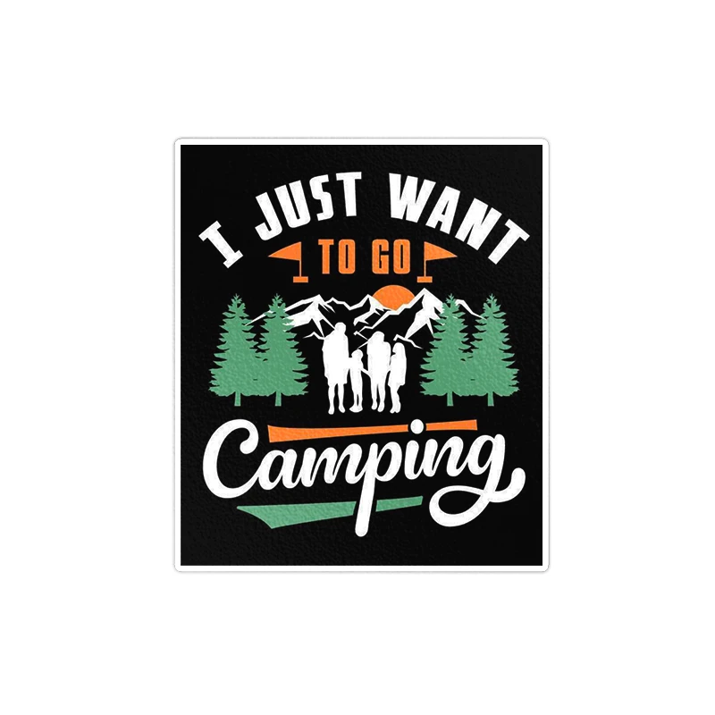     استیکر لپ تاپ ویندی دیزاین طرح camping مدل 1544