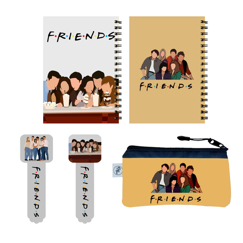 بسته لوازم تحریر مدل فرندز bs77 مجموعه 5 عددی